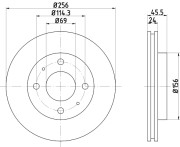 MDC856 Brzdový kotouč MINTEX