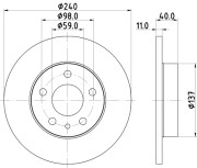 MDC1022 Brzdový kotouč MINTEX