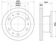 MDC445 Brzdový kotouč MINTEX