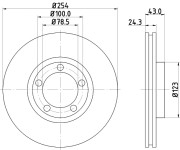 MDC996 Brzdový kotouč MINTEX