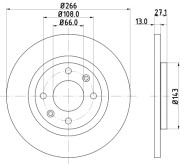 MDC1011C Brzdový kotouč MINTEX