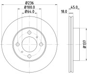 MDC945 Brzdový kotouč MINTEX