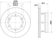 MDC1079 Brzdový kotouč MINTEX