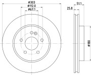 MDC1359 Brzdový kotouč MINTEX