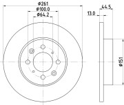 MDC1024 Brzdový kotouč MINTEX