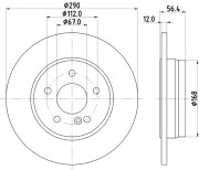 MDC1365 Brzdový kotouč MINTEX