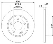 MDC1034 Brzdový kotouč MINTEX