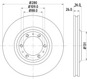 MDC987 Brzdový kotouč MINTEX