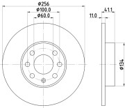 MDC1361 Brzdový kotouč MINTEX