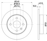 MDC1051 Brzdový kotouč MINTEX