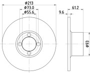 MDC75 Brzdový kotouč MINTEX