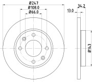 MDC1010 Brzdový kotouč MINTEX