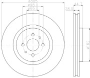 MDC1357 Brzdový kotouč MINTEX