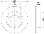 MDC1375 Brzdový kotouč MINTEX