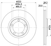 MDC1319 Brzdový kotouč MINTEX