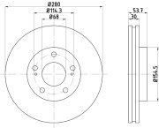 MDC1209 Brzdový kotouč MINTEX