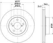 MDC804 Brzdový kotouč MINTEX