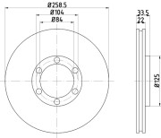 MDC927 Brzdový kotouč MINTEX