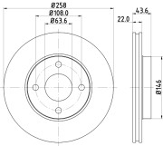 MDC1030 Brzdový kotouč MINTEX