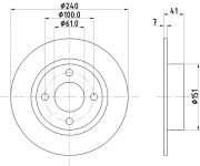 MDC1410 Brzdový kotouč MINTEX