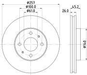 MDC864 Brzdový kotouč MINTEX