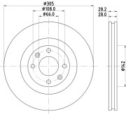 MDC1288 Brzdový kotouč MINTEX