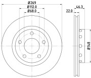 MDC1420 Brzdový kotouč MINTEX