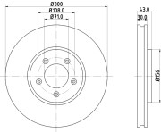 MDC1066 Brzdový kotouč MINTEX