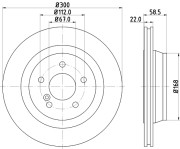 MDC1428 Brzdový kotouč MINTEX