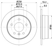 MDC1422 Brzdový kotouč MINTEX