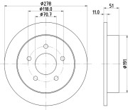 MDC1070 Brzdový kotouč MINTEX