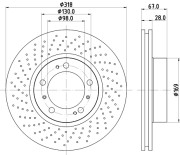 MDC1429 Brzdový kotouč MINTEX