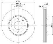 MDC1081 Brzdový kotouč MINTEX