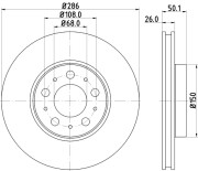 MDC1432C Brzdový kotouč MINTEX