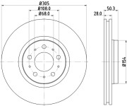 MDC1433 Brzdový kotouč MINTEX