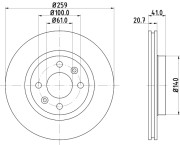 MDC811C Brzdový kotouč MINTEX