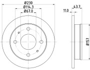 MDC1460 Brzdový kotouč MINTEX