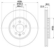 MDC1067 Brzdový kotouč MINTEX