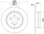 MDC1085 Brzdový kotouč MINTEX