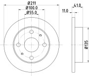 MDC1471 Brzdový kotouč MINTEX