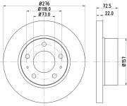 MDC1438 Brzdový kotouč MINTEX