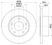 MDC1440 Brzdový kotouč MINTEX