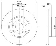 MDC853C Brzdový kotouč MINTEX