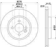 MDC1129 Brzdový kotouč MINTEX