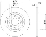 MDC1521 Brzdový kotouč MINTEX