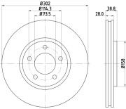 MDC1554 Brzdový kotouč MINTEX