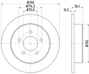 MDC1553 Brzdový kotouč MINTEX