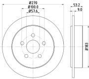 MDC1330 Brzdový kotouč MINTEX