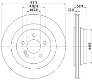 MDC1782 Brzdový kotouč MINTEX