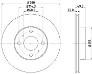 MDC1080C Brzdový kotouč MINTEX